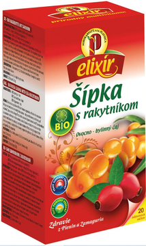 BIO čaj Šípek s rakytníkem 30 g Elixír 